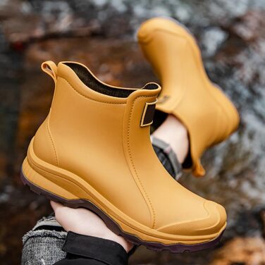 Чоловічі гумові чоботи, водне взуття, гумове взуття з верхнім одягом, студентський повсякденний одяг, все для роботи на свіжому повітрі, риболовлі, миття автомобіля, кухні, не бахіли, гумові гумові чоботи, високе взуття, чоловічі, помаранчеві, 38 2/3 EU