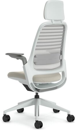 Ергономічне офісне крісло Steelcase Series 1, 66 x 64 x 112 см, тканина / сітка / полімер, бежевий