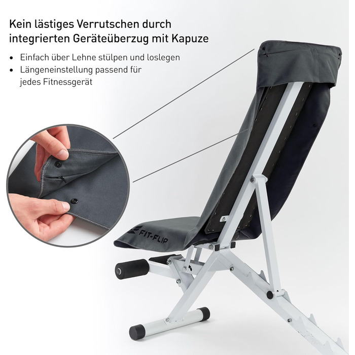 Рушник для фітнесу Fit-Flip - з магнітом і кишенею на блискавці - Рушник для фітнесу з мікрофібри для спорту та фітнесу - Компактн