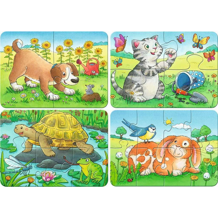 Дитячий пазл Ravensburger - 06951 Cute Pets - My First Puzzle with 2,4,6,8 elements - Пазл для дітей від 2 років