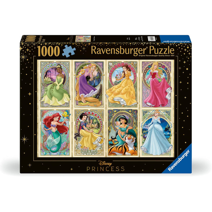 Пазл Ravensburger 12000497 - Nouveau Art Princesses - пазл на 1000 елементів для дорослих і дітей від 14 років, Disney Puzzle, Dis