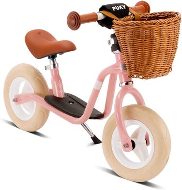 Безпечний і стильний велосипед-балансир кермо та сідло регулюються по висоті нековзна підніжка для дітей від 2 років ретро-рожевий