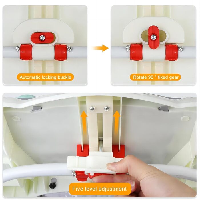 Дитячі ходунки з ігровою приставкою, регульовані по висоті, зручне сидіння, для хлопчиків та дівчаток віком 6-36 місяців (сірий VII)