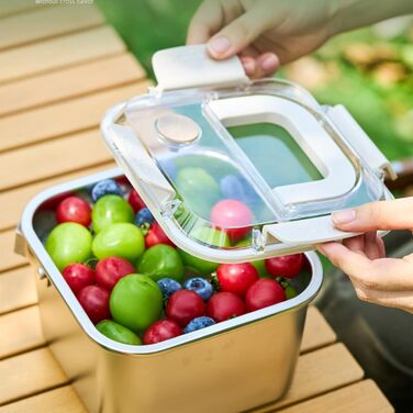 Набір посуду з нержавіючої сталі для кемпінгу, багатофункціональний, для смаження, приготування їжі на свіжому повітрі та портативного спорядження для кемпінгу, походів, нержавіюча кемпінгова плита