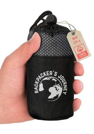 Ультралегкий (лише 225 г) підкладковий спальний мішок Backpacker&39s Journey виготовлений зі 100 бавовни. Гігієнічний спальний мішок без блискавки (без термоізоляції). Сірий. Ширина 85 см.