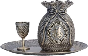 Турецький чайний сервіз у вінтажному стилі, сплав цинку, рельєфний візерунок, стійкі кольори, надзвичайно міцний, турецький кавовий набір