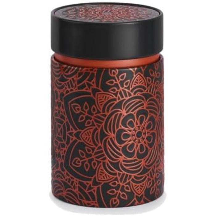 Бляшанка Мандала, 500 г кожна - набір з 2 шт. - майстерно лакована зі східними мотивами, кришка, що застібається - бляшанка для харчових продуктів, бляшанка для кави/чаю - Ø 11,5 см, висота 16,0 см, Мандала 500 г