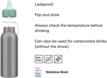 Термос Campus Flip-up - Ізольована пляшка для пиття для дітей - Термос з нержавіючої сталі - Зберігає напої гарячими протягом 4 годин і холодними протягом 12 годин - Без BPA - 350 мл - Людина-павук