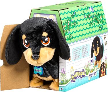 Такса - Інтерактивна м&39яка іграшка для дітей від 2 років - Весела плюшева іграшка собака, яка бігає і гавкає - Подарунок дітям