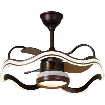 Кришталевий стельовий вентилятор зі світлом і світлодіодним пультом Сучасний невидимий стельовий вентилятор 3 зміни світла Тихий с