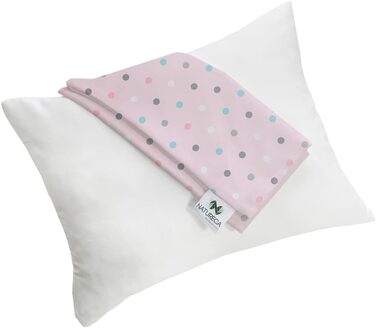 Набір з 2 м'яких подушок з бавовняною наволочкою, дитяча подушка від 1 року, дитяча подушка для дитячого ліжка, дитяча подушка, що