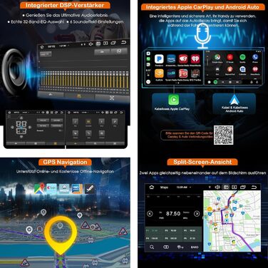 Автомобільний радіо Erisin 8 Core 4 64 ГБ Android 14, підтримка GPS-навігації для Opel Astra H Corsa C Corsa D Vectra Zafira Signum, 7-дюймовий сенсорний екран, 8-ядерний 4G, 64 ГБ, Android 10, 10,7-дюймовий GPS-навігатор, Bluetooth, DAB, DSP, IPS, TPMS