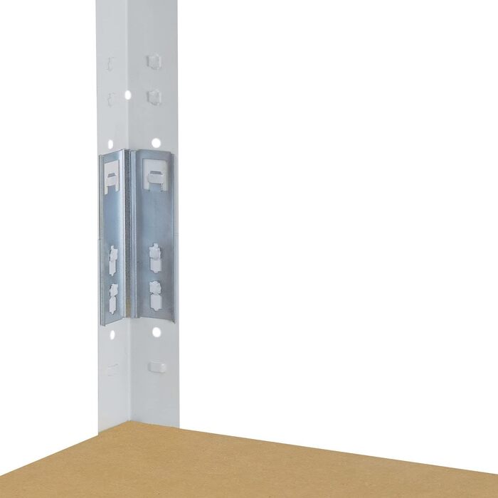 Надміцний домашній стелаж, білий/металевий стелаж з 4 полицями/металевий стелаж для підвалу, гаражний стелаж, стелаж для майстерні або стелаж для зберігання/змішаний металевий стелаж з вантажопідйомністю 175 кг В 155см / Ш 120см / Г 45см, 155x120x45