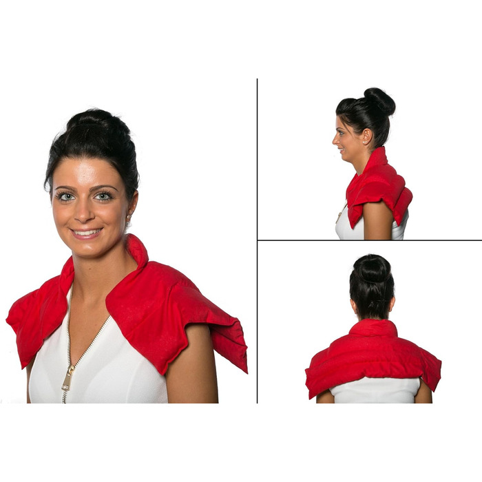 Подушка для плечей та шиї з коміром Вишнева кісточка органічна червона тканина забезпечує тепло для шиї альтернатива традиційній подушці для шиї