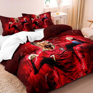 Дитяча дитяча постільна білизна футбол 100x135 см наволочка на блискавці 4060 см 3D футбольна постільна білизна хлопчик постільна