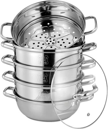 Шарова каструля під тиском, каструля під тиском з нержавіючої сталі зі скляною кришкою для газових індукційних електрокерамічних п