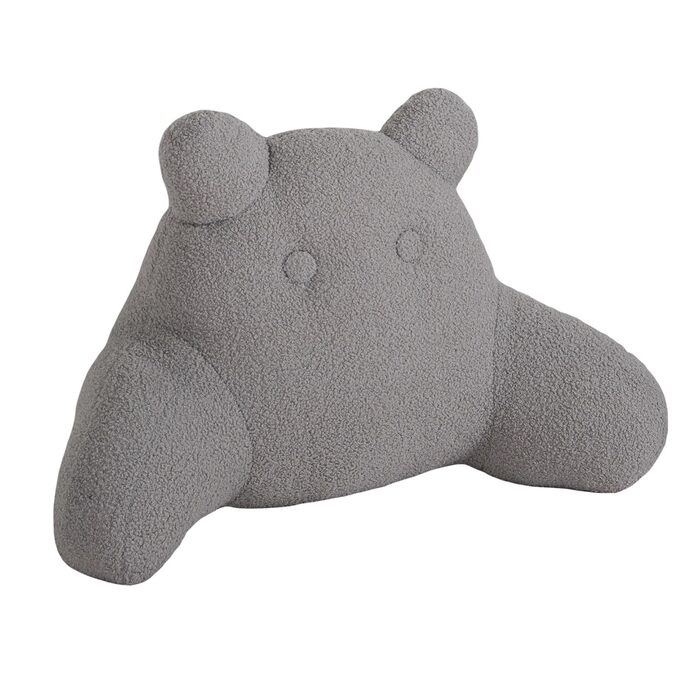 Подушка для читання Mingfuxin для ліжка та дивана, подушка для читання для дітей та дорослих, щоб сидіти на ліжку, подушка для читання зі спинкою, подушка для підтримки підлокітників зі знімним чохлом для спокійного перегляду телевізора, світло-сіра