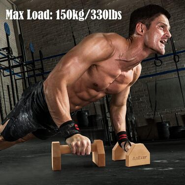 Дерев&39яні ручки для віджимань, паралелети, ручки для стійки на руках для калістеніки, нековзні перекладини для віджимань, ручки для віджимань, що не ковзають, ручки для калістеніки для силових тренувань та йоги, 20 см