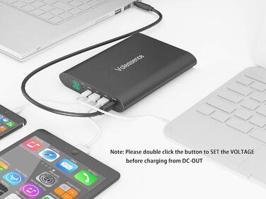 Портативний зарядний пристрій для ноутбука, планшета, телефону і не тільки, 50000mAh Laptop Power Bank 5/8.4/9/12/16/20V