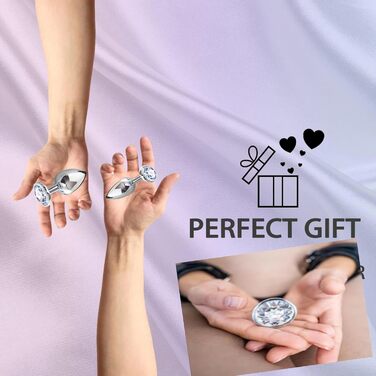 Набір анальних плагів Aclouddate, з кристалом