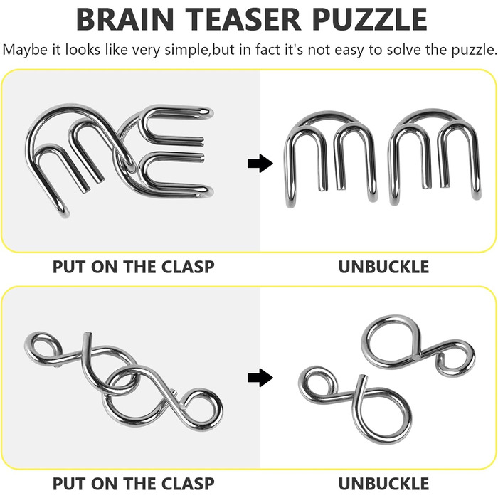 Дерев&39яна колекція 24 металевих головоломки, металева головоломка, металева головоломка, набір інтелектуальних ігор, терпіння, г