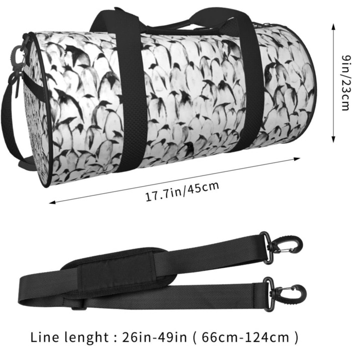 Стильна дорожня сумка з пінгвінами, спортивна сумка для чоловіків та жінок, сумка-мішок, спортивна сумка