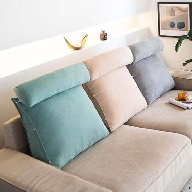 Клиноподібна подушка для читання з регульованою підтримкою шиї та спини, подушка для спинки дивана, ліжка, узголів&39я, подушка для підтримки попереку (сіра)