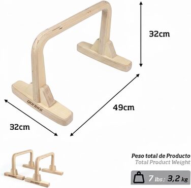 Дерев&39яні паралелети для калістеніки для віджимань, турнік для віджимань та тренажер, висота 30 см, нековзні, ідеально підходять для тренувань у парку або вдома