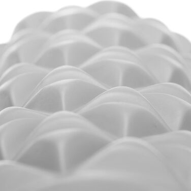 Ролер для йоги COM-FOUR, стимулюючий ролик для фасцій - сприяє кровообігу та розслабленню після роботи, фітнесу, йоги, тренувань та спорту (сірий)