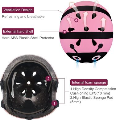 Дитячий шолом для 2 3 4 5 років хлопчики дівчатка, розмір 50-54 см, регульований дитячий велосипедний шолом молодіжний шолом для ф