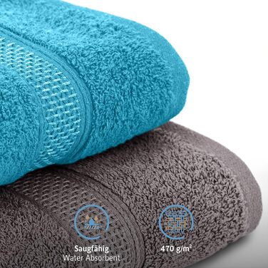 Набір Komfortec з 8 рушників з 100 бавовни, 4 банних рушники 70х140 і 4 рушники для рук 50х100 см, махровий, м'який, рушник, велик