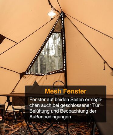 Намет OneTigris ASH Canopy, 2-4 особи, водонепроникний 3000 мм, вітрозахисний, великий теплий кемпінговий намет, зимовий намет, намет-гамак, намет для вулиці в автомобілі, малий розмір у упаковці