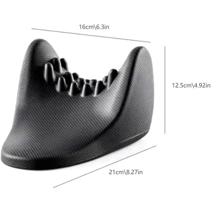 И Релаксатор шиї та плечей Пристрій для витягування шийки матки Полегшення болю Мануальна терапія Чорна подушка-розтягувач, 1/2 шт.