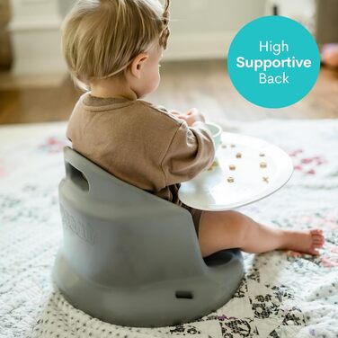 Сидіння-бустер для дитячого крісла з підносом, розроблене спільно з фізіотерапевтами (сіре)
