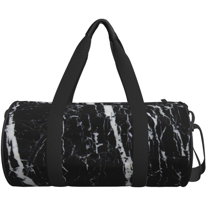 Містка дорожня сумка в мармуровому дизайні (чорно-білий), водонепроникна спортивна сумка для басейну