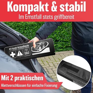 Аптечка 3 в 1 Car 2024 може бути використана і протестована по всій Європі (відповідає StVO) I Автомобільна комбінована сумка з по