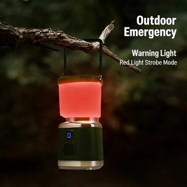 Ручний атмосферний світильник, портативний кемпінговий ліхтар, акумуляторний, з регульованою яскравістю, підвісний намет, аварійне освітлення, міцний, акумуляторний, з регульованою яскравістю, підвісний намет, зелений