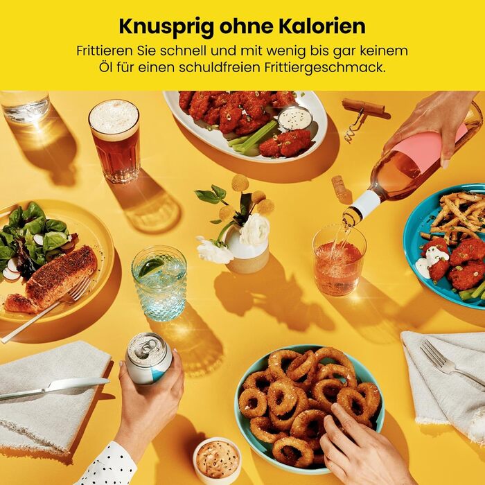 Багатофункціональна цифрова фритюрниця Chefman гриль, дегідратор, конвекція, 17 попередньо встановлених сенсорних екранів, сімейний розмір XL 10 л, автоматичне вимкнення, велике вікно огляду, чорний Великобританія