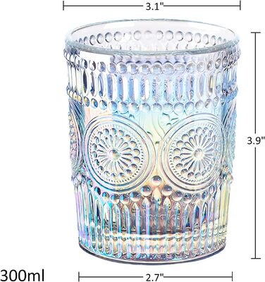 Мл Rainbow Water Glasses - Окуляри-тумблери Барвистий набір з 6 шт. - Шиммерні склянки для пиття Романтика для води, напоїв, кокте