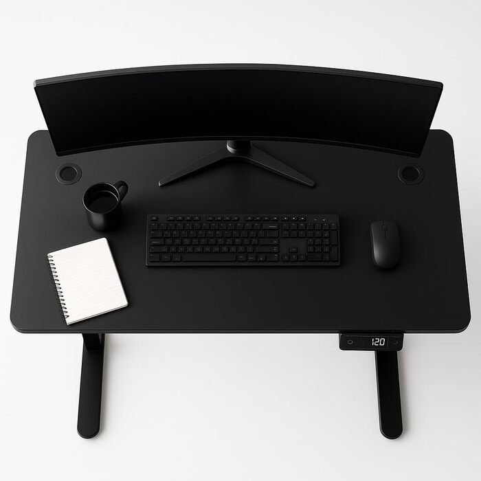 Стіл з регульованою висотою 120 x 60 см, стіл з електричним регулюванням висоти, стіл для роботи сидячи та стоячи, стіл для роботи стоячи, регульований комп&39ютерний стіл, стіл для роботи стоячи, білий, Pro Gaming