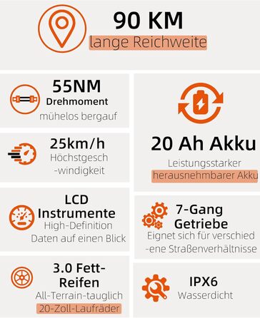 Дюймовий складаний електровелосипед для дорослих - подвійний акумулятор 36 В 20,8 Аг, 250 Вт 25 км/год, 7-швидкісний РК-дисплей, запас ходу 55-90 км, дискові гальма 180 мм, водонепроникність IPX переднє освітлення та задній багажник Yello, 20-