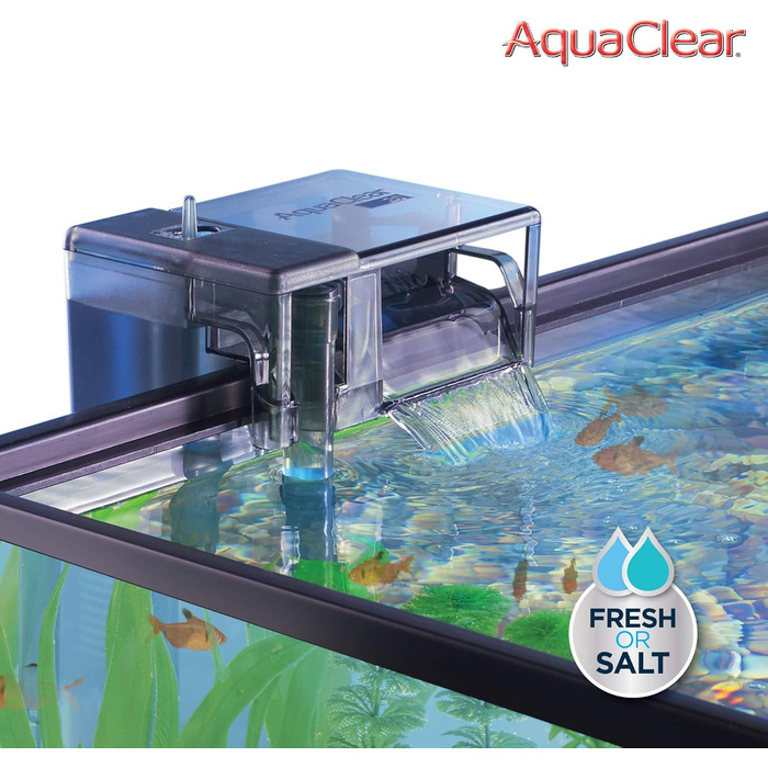 Зовнішній фільтр AquaClear Power Filter 50 для акваріума, що кріпиться на кліпсу, для акваріумів від 76 до 190 літрів, 6 Вт