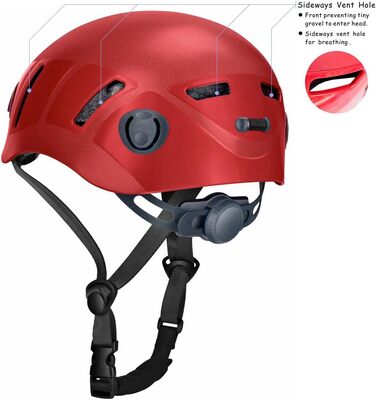 Класичний шолом Tontron Kletterhelm Bergsteigerhelm Rot L