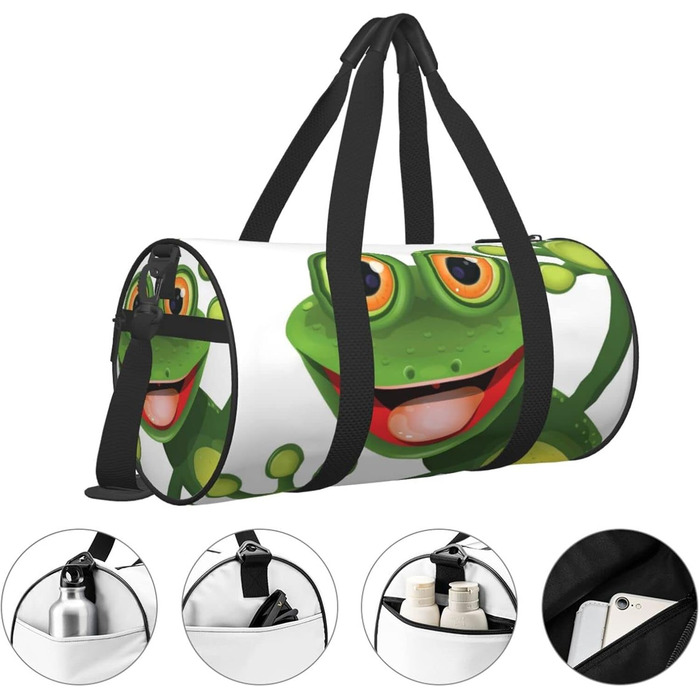 Дорожня сумка Зелений Жабеня, спортивна сумка для чоловіків та жінок, сумка-мішок для подорожей