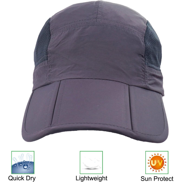 Складна бейсболка Літні сітчасті бігові шапки Козирки Спортивний капелюх Спортивний водонепроникний капелюх Капелюх водія вантажів