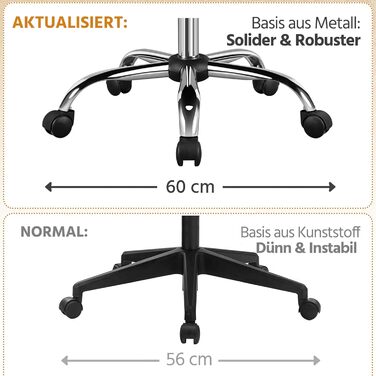 Офісне крісло Yaheetech, до 130 кг, штучна шкіра / метал, іржаво-коричневий
