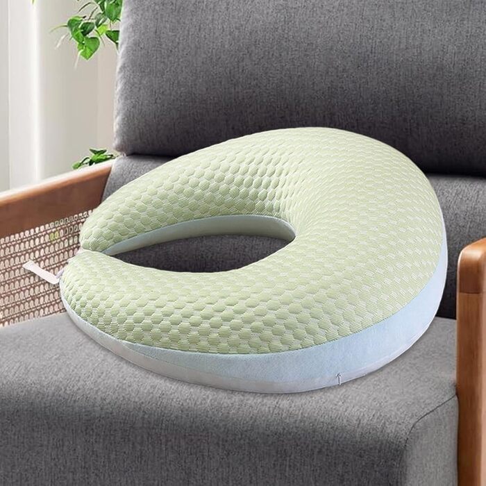 Ергономічна в&39язана подушка, подушка для читання та ігор Creative Moments, багатофункціональний підлокітник для рукоділля/читання/ігор, підлокітник як аксесуар для дому для дорослих, в&39язана гачком зеленого кольору