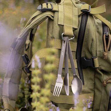 Титанові столові прибори Esbit, 3 предмети, надлегкі срібні