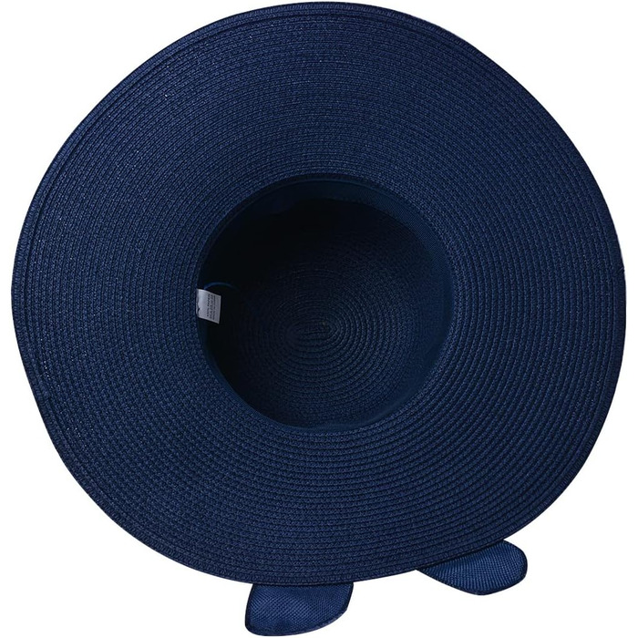 Жіноча солом&39яна капелюх-літній капелюх з бантом, пляжний капелюх, капелюх з полями, темно-синій, 56-58
