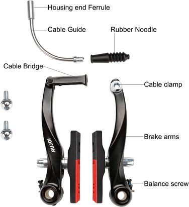 Комплект V-Brake гальм RUJOI (2 шт., 72 мм колодки)